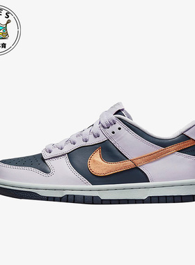 Nike/耐克DUNK LOW蓝色紫色儿童复古耐磨低帮运动鞋DX1663-400