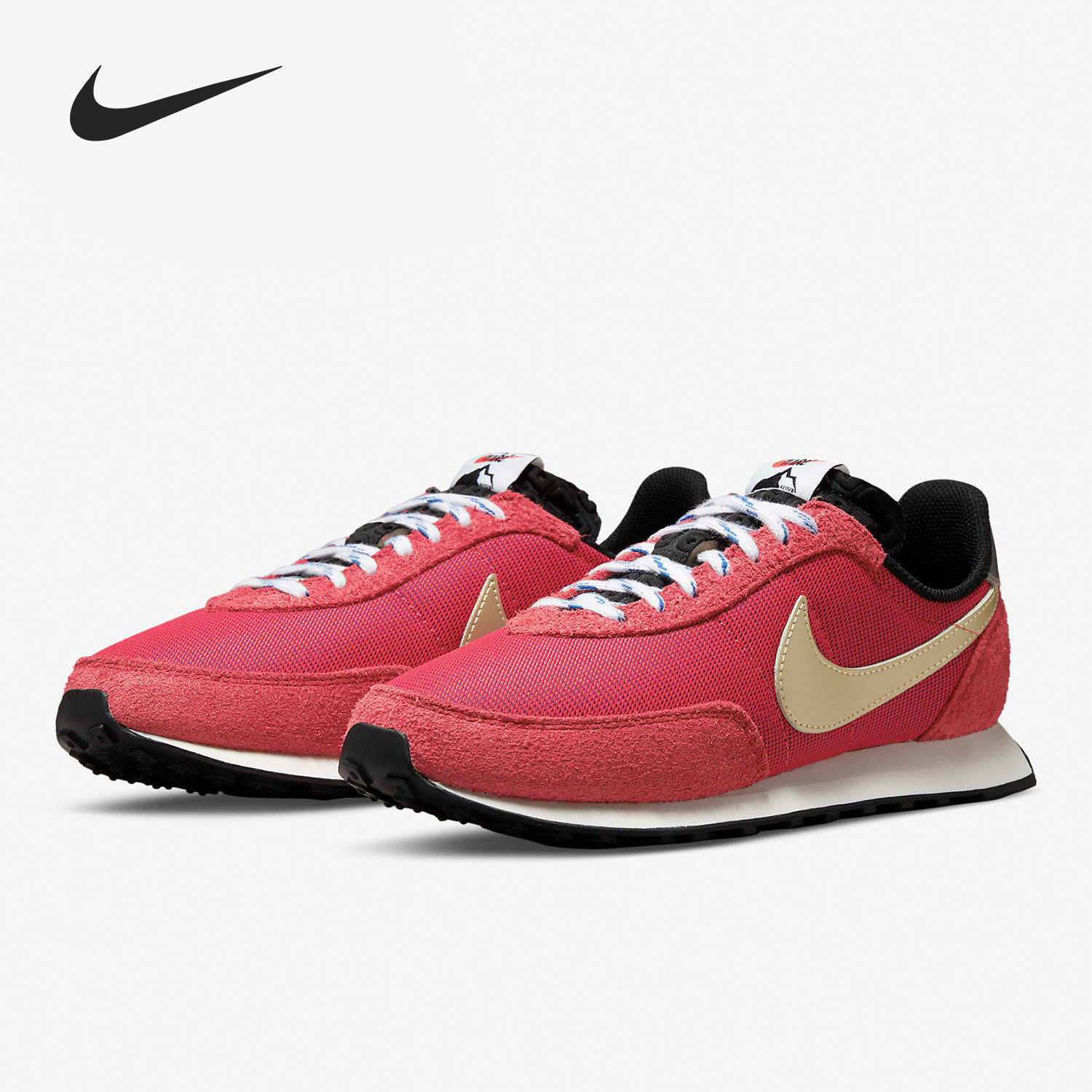 Nike/耐克Waffle Trainer 2红色金色黑色男子休闲鞋DC8865-600