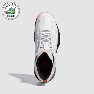 10白黑粉男子经典 Adidas 阿迪达斯D Rose EH2129 运动高帮篮球鞋