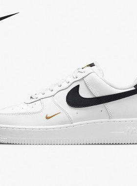 Nike/耐克AIR FORCE 1 '07 ESS迷你钩白黑男女运动板鞋CZ0270-102