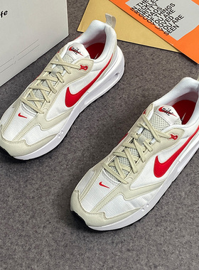Nike/耐克Air Max Dawn米白红色男子休闲时尚跑步鞋DQ3991-100
