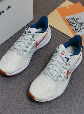 Nike/耐克Air Zoom Pegasus 39白色红色蓝色男子跑步鞋FD4322-161