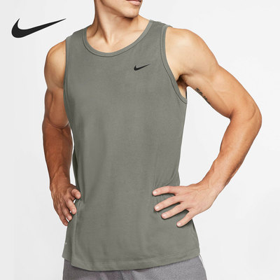 Nike/耐克彩色男子休闲健身速干舒适圆领无袖运动T恤AR6070-320