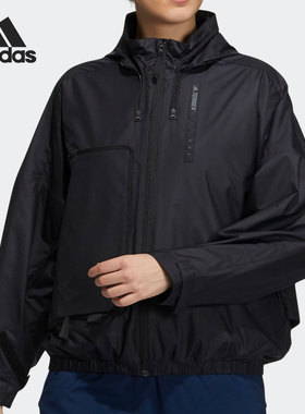 Adidas/阿迪达斯正品新款运动休闲女子连帽拉链外套 H13852