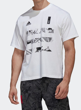 Adidas/阿迪达斯正品秋季新品男子足球小将运动短袖GK3440