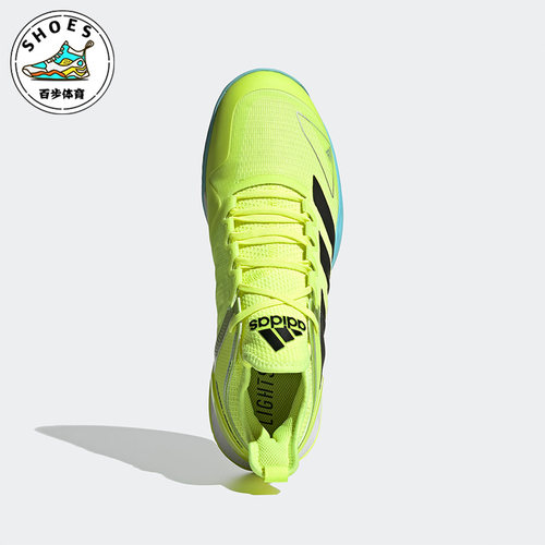 Adidas/阿迪达斯荧光黄蓝色白色男子运动比赛透气网球鞋FX1365