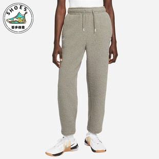 女子时尚 Nike 耐克正品 新款 DQ6262 简约宽松加绒针织保暖运动长裤