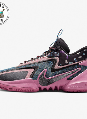 Nike/耐克黑色紫色男女休闲实战防滑回弹低帮篮球鞋DH1536-602