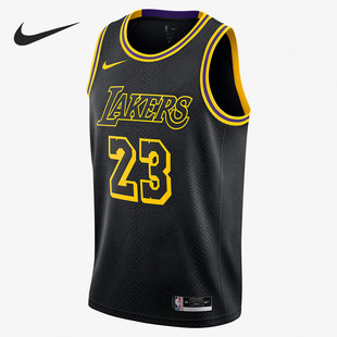 Nike 运动男子洛杉矶湖人蛇纹曼巴球衣 DJ1433 011 耐克正品