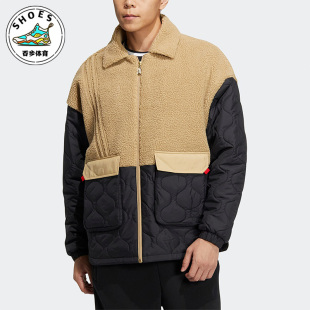 男女休闲梭织运动宽松棉服IQ1582 NEO新款 Adidas 阿迪达斯正品