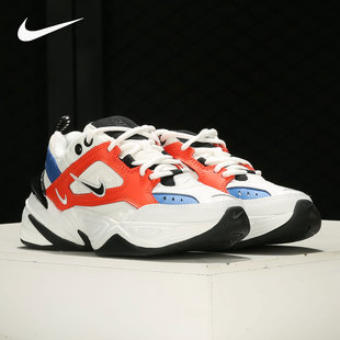 Nike TEKNO白橙蓝男女百搭透气耐磨低帮休闲鞋 AO3108 101 耐克M2K