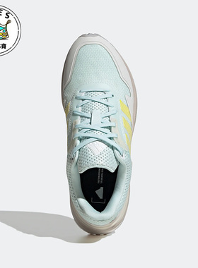 Adidas/阿迪达斯白色蓝色黄色女子休闲时尚运动缓震跑步鞋GZ4899