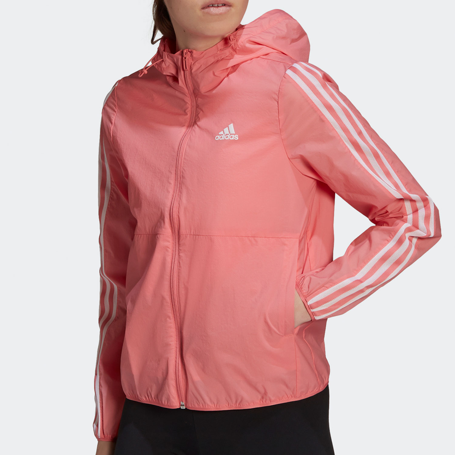 Adidas/阿迪达斯正品女子W 3S WB 休闲运动梭织外套 GS0364