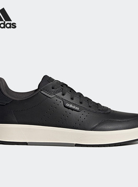 Adidas/阿迪达斯COURT黑色米色男子休闲运动舒适低帮板鞋GX5948