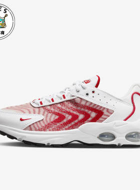 Nike/耐克AIR MAX白色红色儿童时尚跑步透气气垫跑步鞋DQ0296-104