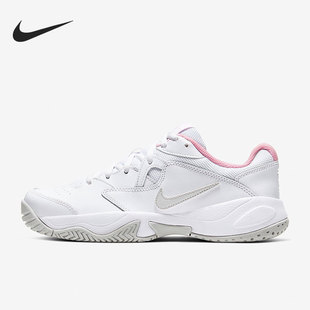 2白灰粉女子休闲训练舒适网球鞋 Nike LITE AR8838 耐克COURT 104