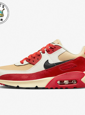 Nike/耐克AIR MAX 90 LTR红色棕色儿童运动时尚跑步鞋CD6864-200