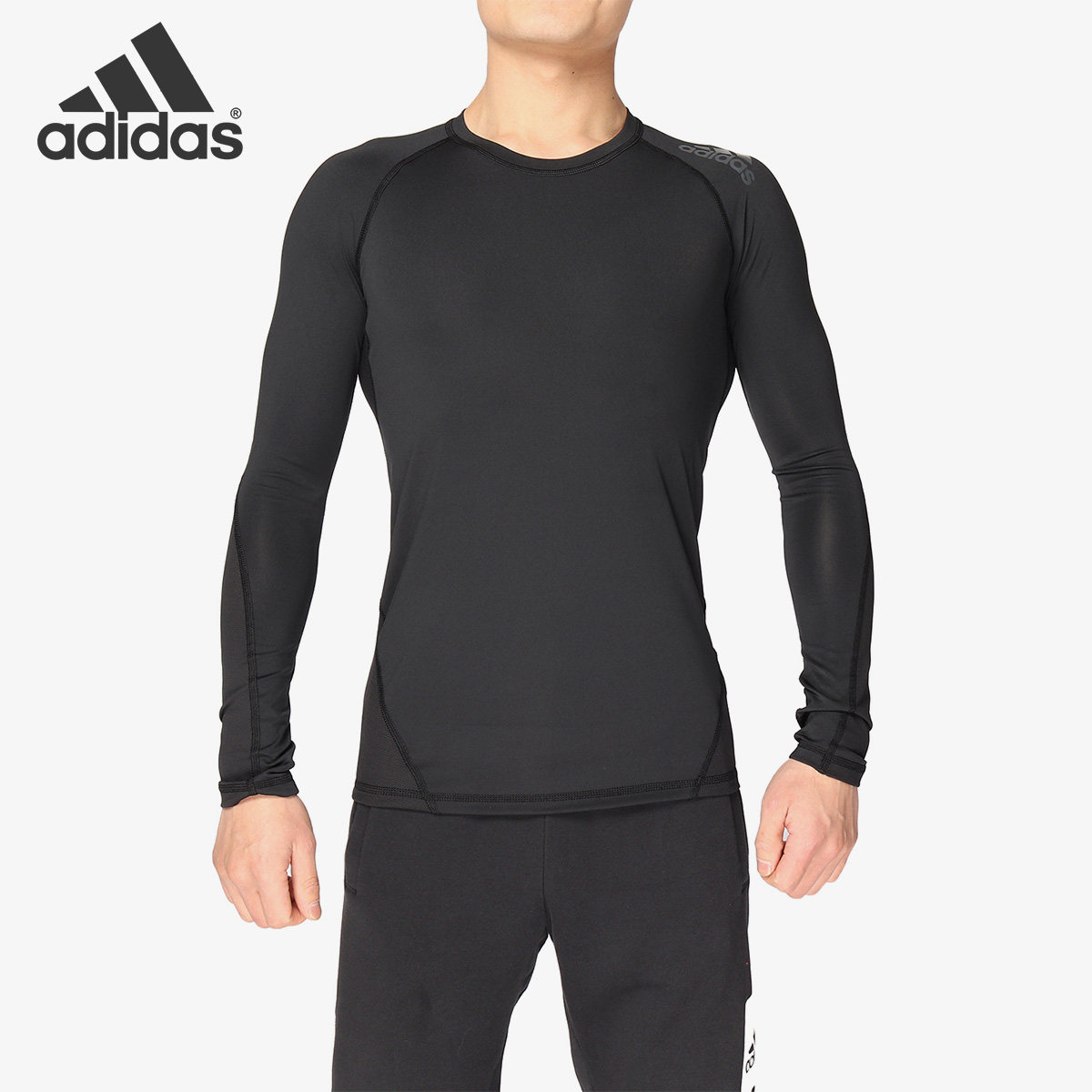 Adidas/阿迪达斯正品ALPHASKIN SPR男子长袖训练紧身衣 CF7267