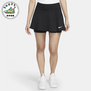 新款 女子网球运动健身透气半身短裙 耐克正品 DH9553 010 夏季 Nike