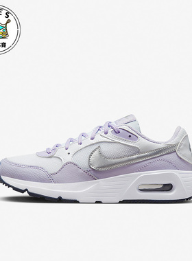 Nike/耐克Air Max SC白色紫色儿童休闲耐磨气垫运动鞋CZ5358-113