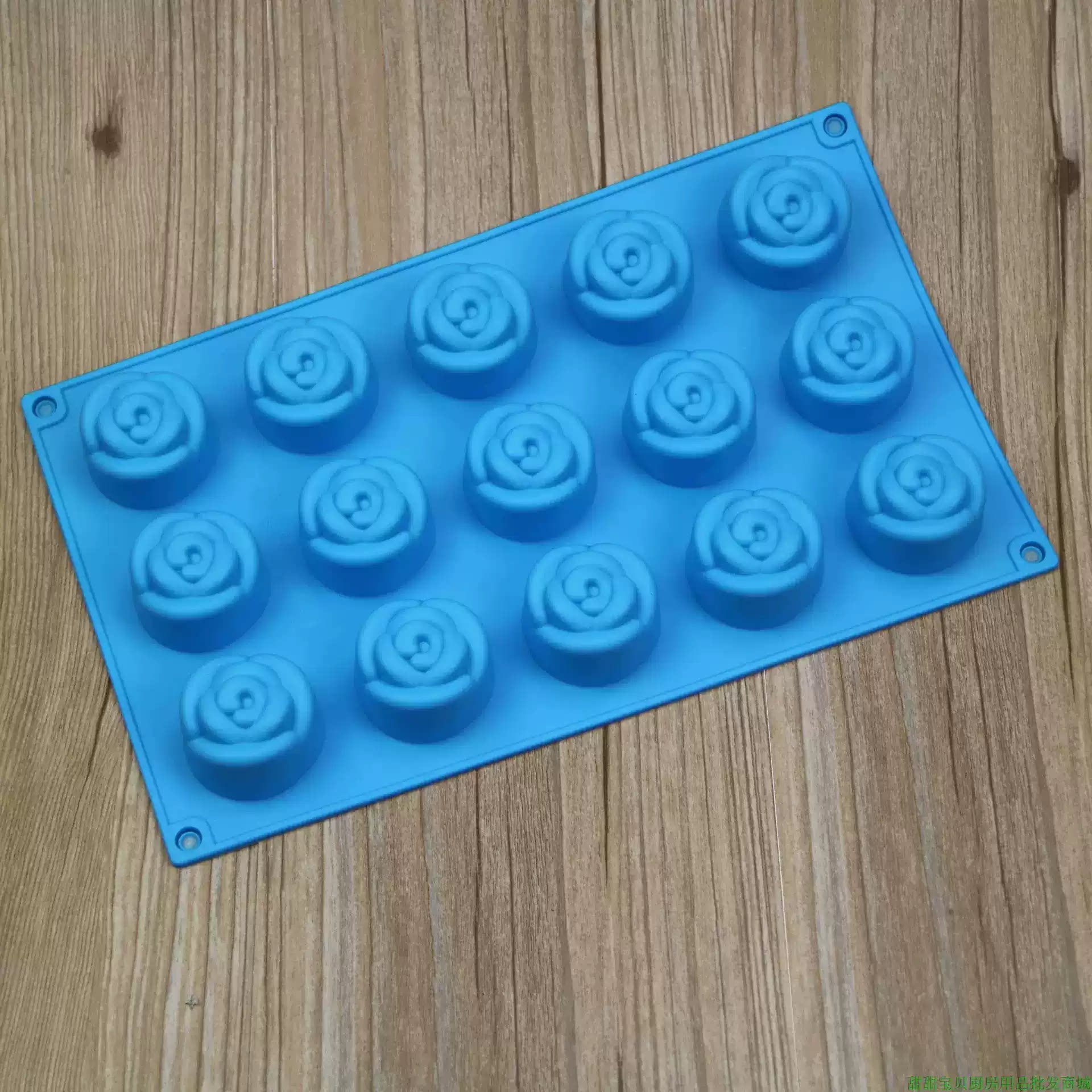 玫瑰花形精油皂手工皂模子蒸蛋糕食品甜品米糕点硅胶烤箱烘培模具
