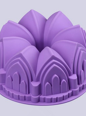 硅胶皇冠戚风蛋糕模具9寸萨瓦林大皇冠savarin硅胶烘焙模具烤箱用