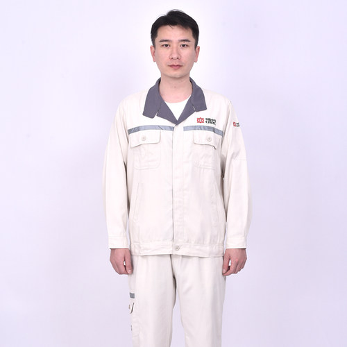 夏季中国中车南车工作服套装男
