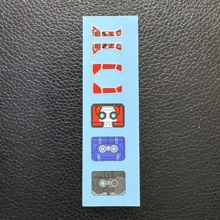 适用布鲁可声波磁带细节水贴纸 变形玩具布鲁克人群星版盲盒标志