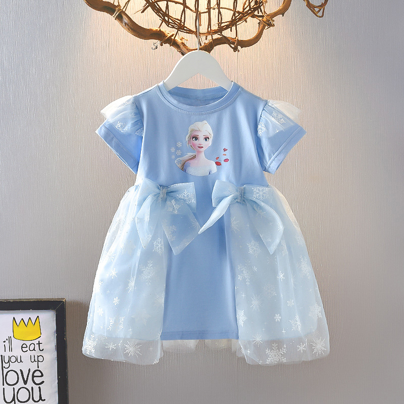 女童夏季爱莎公主裙冰雪奇缘裙子