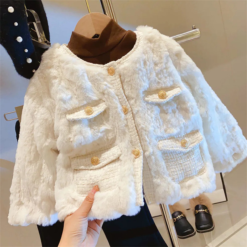 女童外套冬装2025新款儿童加厚白色毛毛衣洋气女孩时髦小香风衣服,童装/婴儿装/亲子装,普通外套,淘宝优惠券,粉丝福利购,淘宝优惠卷