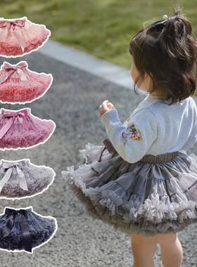 正版TUTU半身裙女童春秋女宝宝网纱突突蓬蓬裙春装儿童洋气兔兔裙