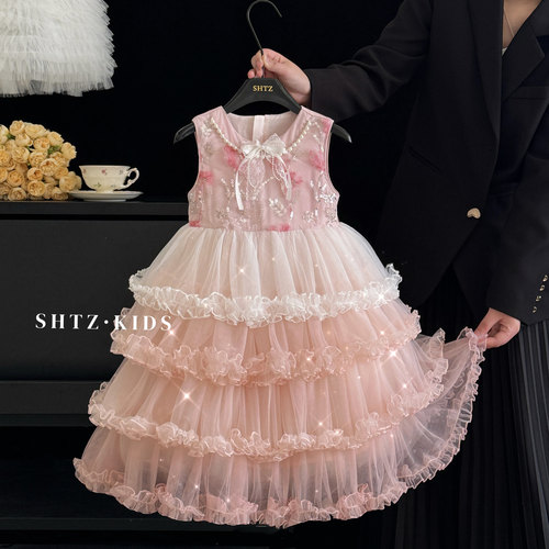 女童夏季高定礼服生日宴会裙子