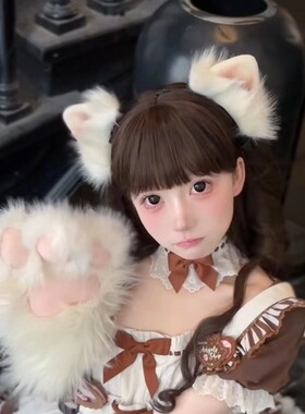 三尾树原创兽爪手作猫爪冬季手套cos道具配饰可爱肉垫福瑞furry