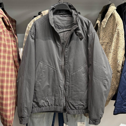 柜549！ZA秋冬男装立领棉服外套