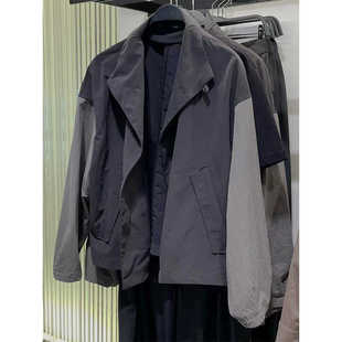 fit长袖 柜529 科技面料boxy 男装 拼接宽松夹克外套 24秋季