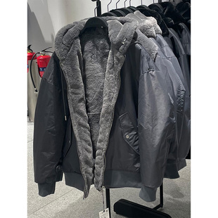 柜699！2023秋冬季男装两面穿连帽飞行员夹克外套加厚3833310 800