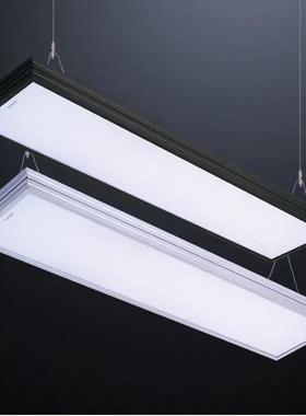 办公照明教室灯led天花灯盘t8t5格栅灯管吊面板灯黑色银色平板灯