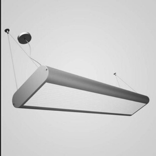 明装长条灯双管带罩天花灯盘 吸顶式ledt8t5日光灯格栅灯面板灯带