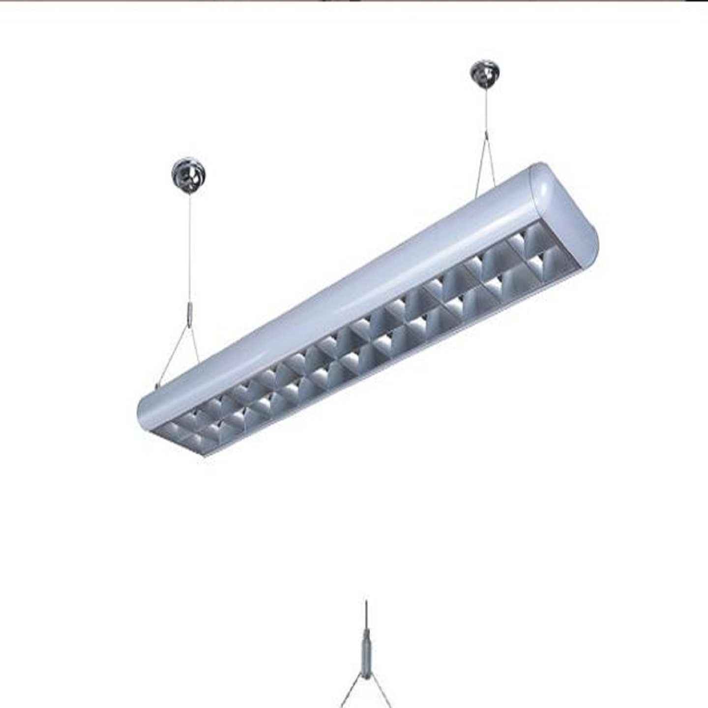 欧式t8t5圆角日光灯盘孔灯格栅灯