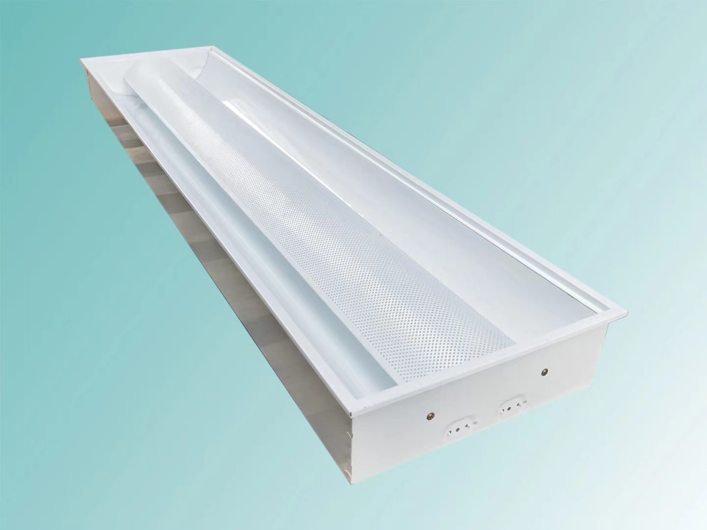 集成吊顶太空灯盘1200300t8t5led日光灯孔灯漫反射格栅灯天花板灯