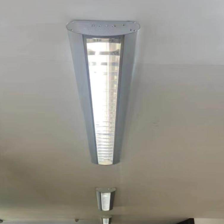 双管杀菌灯t8t5led格栅灯600应急天花灯平板灯带电源圆角消毒灯盘