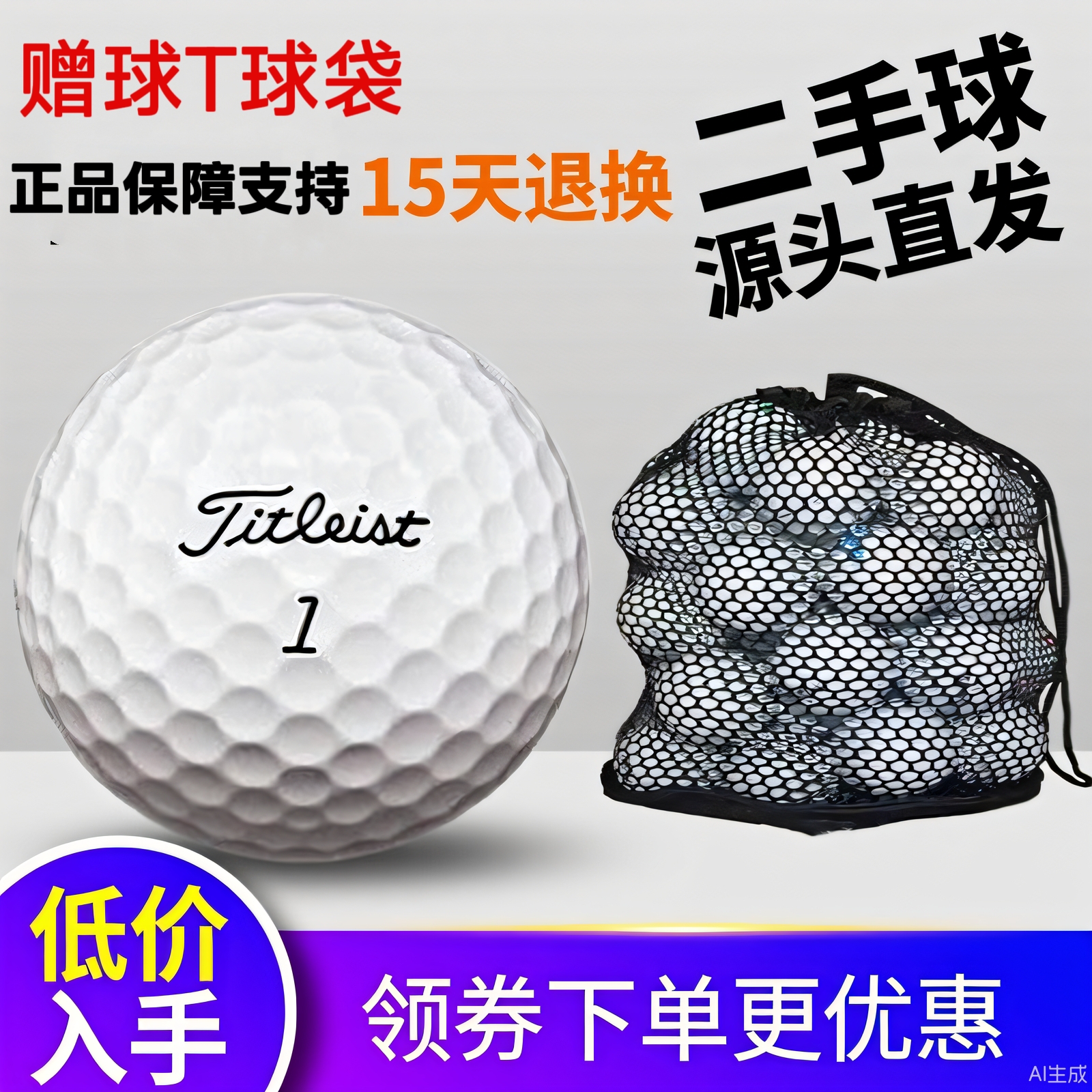 二手高尔夫球Titleist优质旧球