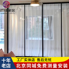 北京定制铝镁合金极窄厨房客厅复古三联动推拉门隔断卫生间玻璃门