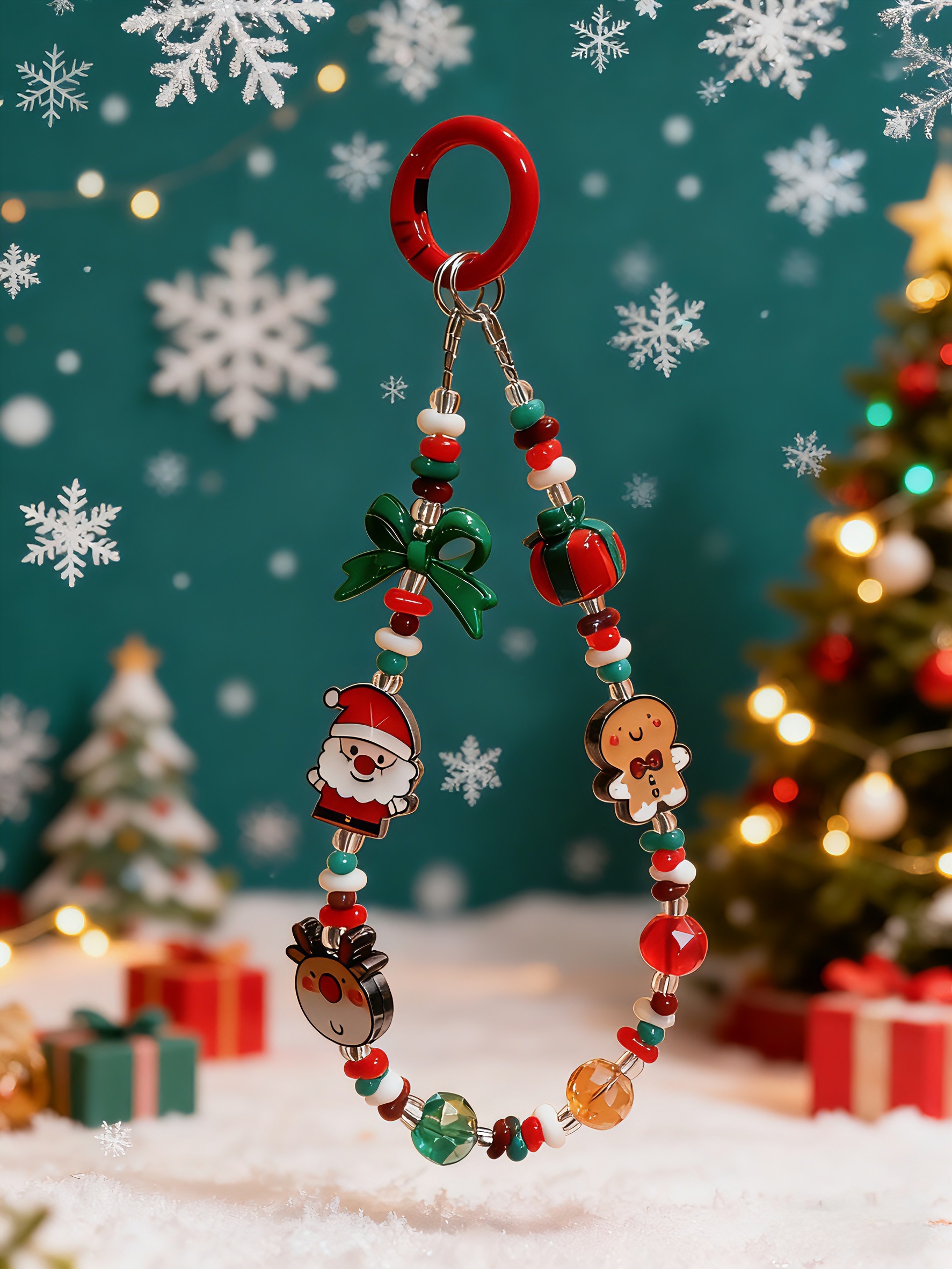 圣诞风格系列手机链挂件手机挂绳圣诞节挂件