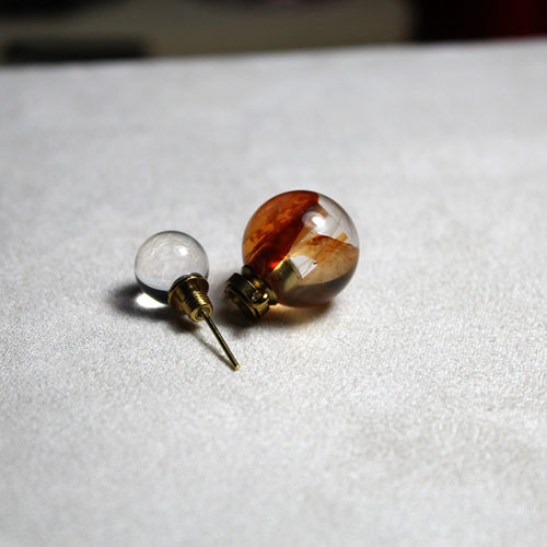 天然红胶花水晶扩香石颈链