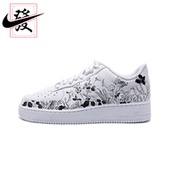 定制球鞋 Nike Air Force1空军一号 中国风水墨画包裹性耐磨男