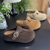 懒人一脚蹬2025新款 增高厚底包头拖鞋 女外穿勃肯鞋 勃肯半拖鞋 女鞋