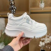 女款 2026新款 巨好看高级感休闲女鞋 7cm小个子厚底增高小白鞋 板鞋