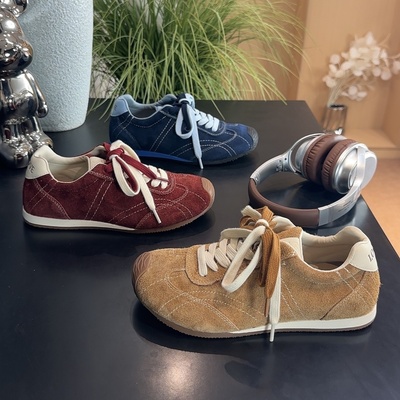 内增高歪头德训鞋女阿甘鞋女