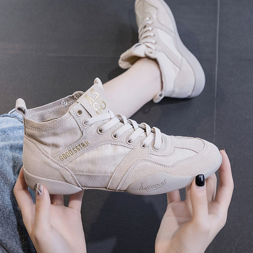 新款韩版学生帆布透气高帮女鞋